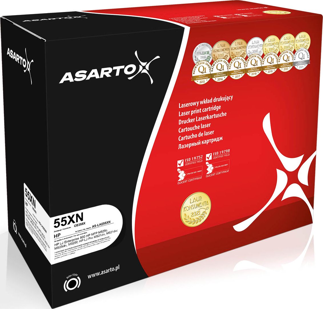 Asarto Toner Asarto pre HP 55X I LJ P3015d/P3015dn/P3015x | Čierna