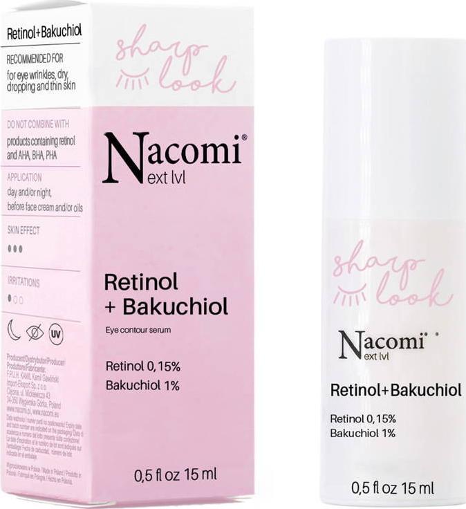 Nacomi Next Level oční sérum proti vráskám s retinolem a bakuchiolem 15ml