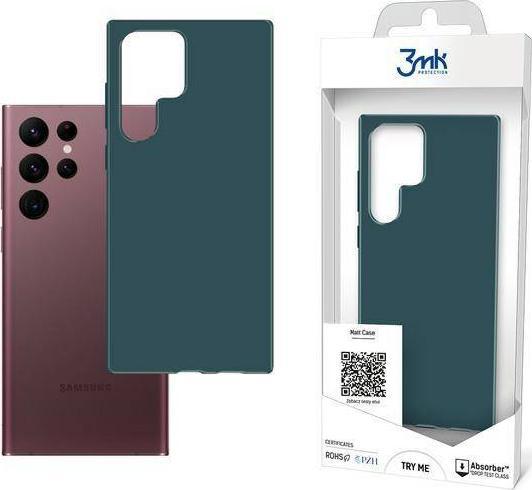 3mk ochranný kryt Matt Case pro Samsung Galaxy S22 Ultra (SM-S908) lovage/tmavě zelená