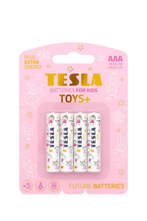 Tesla AAA TOYS+ GIRL alkalická, 4 ks