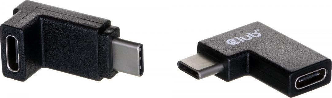 Club3D set adapter USB-C Gen2 angled adapter set of 2, 4K120Hz, 240W, (M/F)