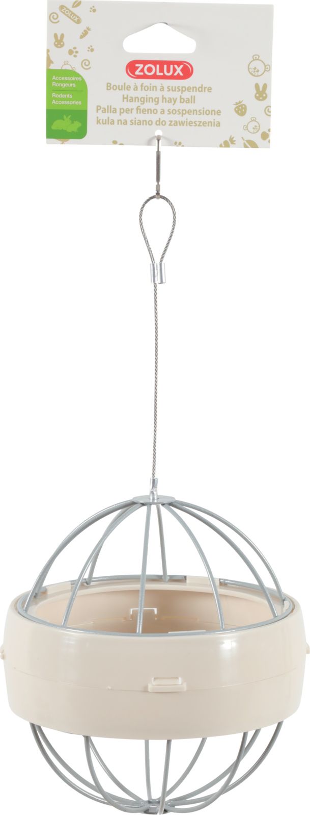 Zolux ZOLUX Plastová koule na seno na zavěšení, barva béžová