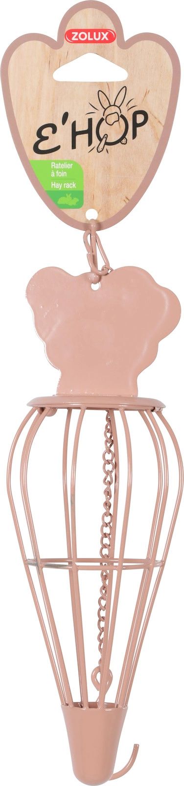 Zolux ZOLUX EHOP krmítko na seno, mrkev, růžové