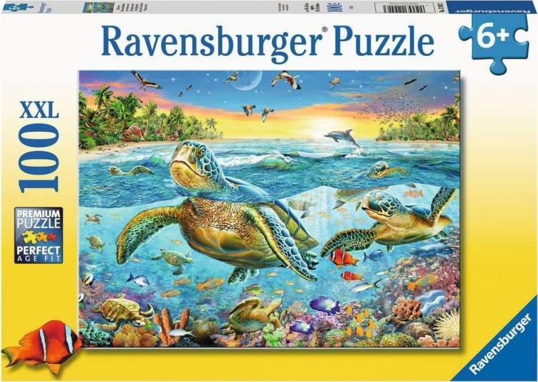 Puzzle 100 dílků XXL Mořské želvy