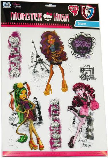 Euro Trade 3D nástěnná dekorace Monster High - 301092