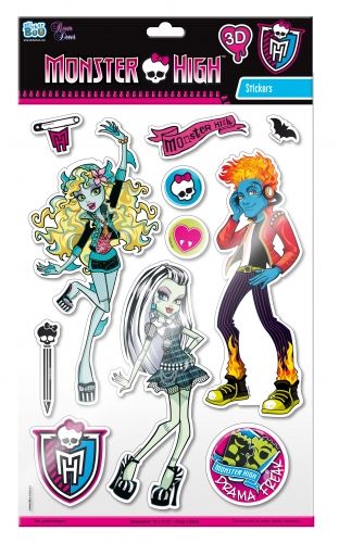 Nálepka BOO Monster High 3D dekorace na zeď (DECLIC301)