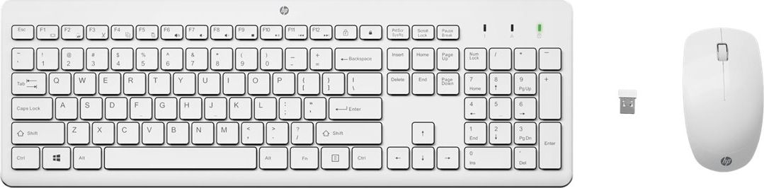 HP Bezdrátová klávesnice a myš HP 230 - bílá ENG