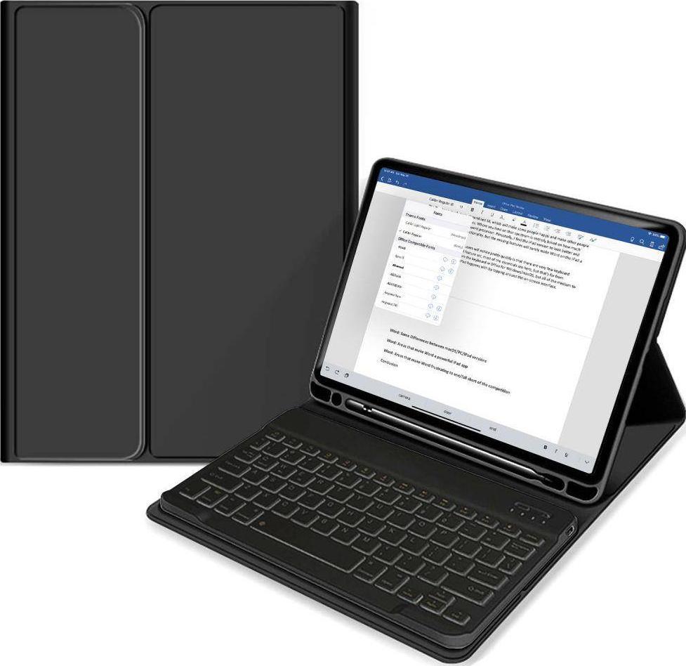 Puzdro Tech-ProtectSC Pen + klávesnica Apple iPad 10.2 2019/2020/2021 (7., 8. a 9. generácie) Čierna