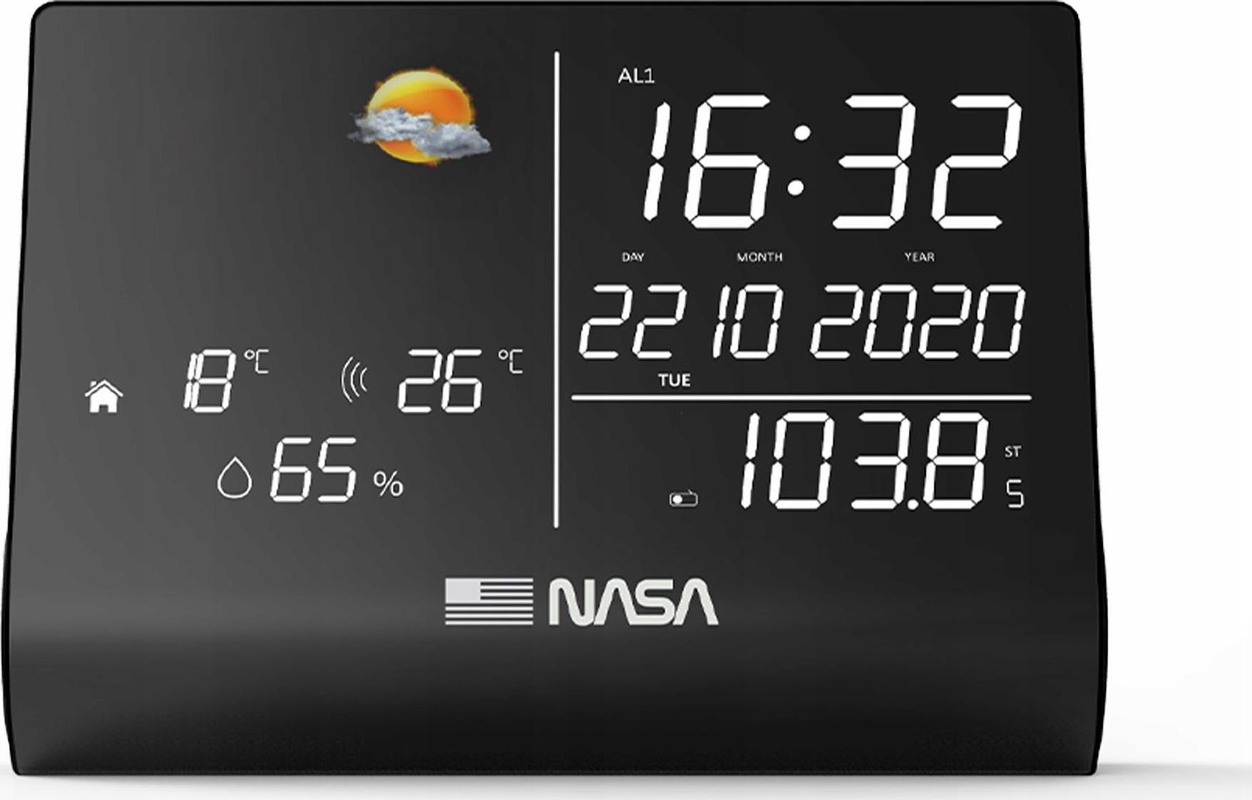 Nasa WSP1300 black Weather Station/Speaker BT