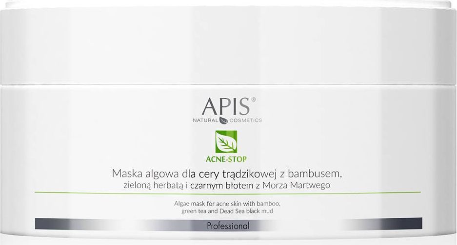 APIS Maska z řas pro aknózní pleť s bambusem a zeleným čajem, 100g