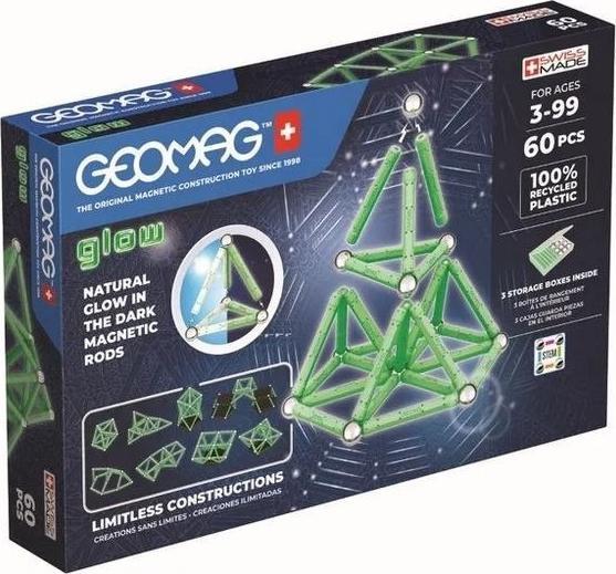 Geomag Magnetické bloky Glow Recycled 60 prvkov