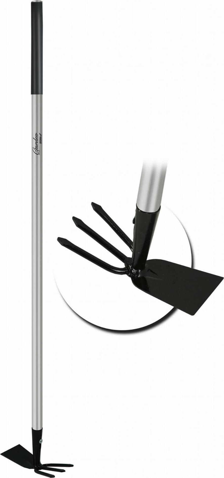 DEDRA Přímá motyka s vidlemi, kovová rukojeť, délka 114 cm
