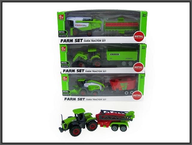 Hipo Traktor nebo kombajn s přívěsem 16cm mix