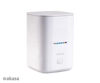 AKASA HDD box DuoDock MX, Dual M.2 PCIe NVMe SSD Docking Station with Offline Clone, bílá