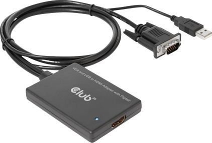 Club 3D CAC-1720 USB – HDMI – VGA černá (500717)