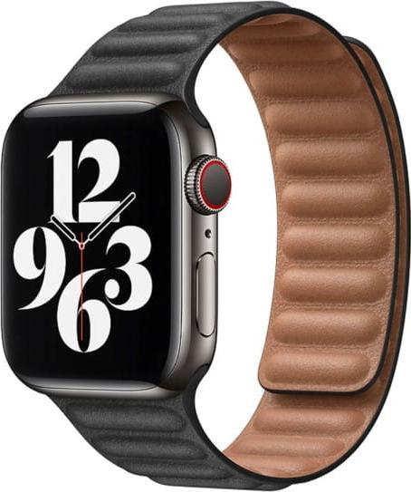 Strado kožený remienok, opasok pre Apple Watch 7 45mm (čierny), univerzálny