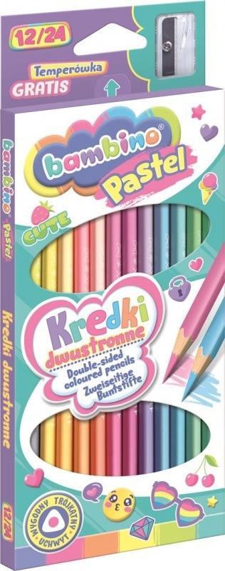 Bambino Pastelové trojúhelníkové pastelky 12/24 Bambino barev