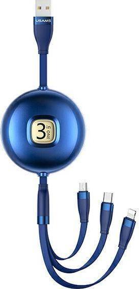 Usams USB-A – Lightning kábel 1 m modrý (Usa001134)