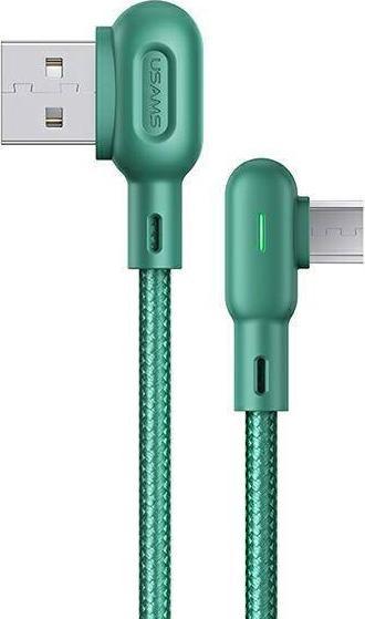 Usams USB-A - microUSB kabel 1,2 m Zelený (6958444948614)