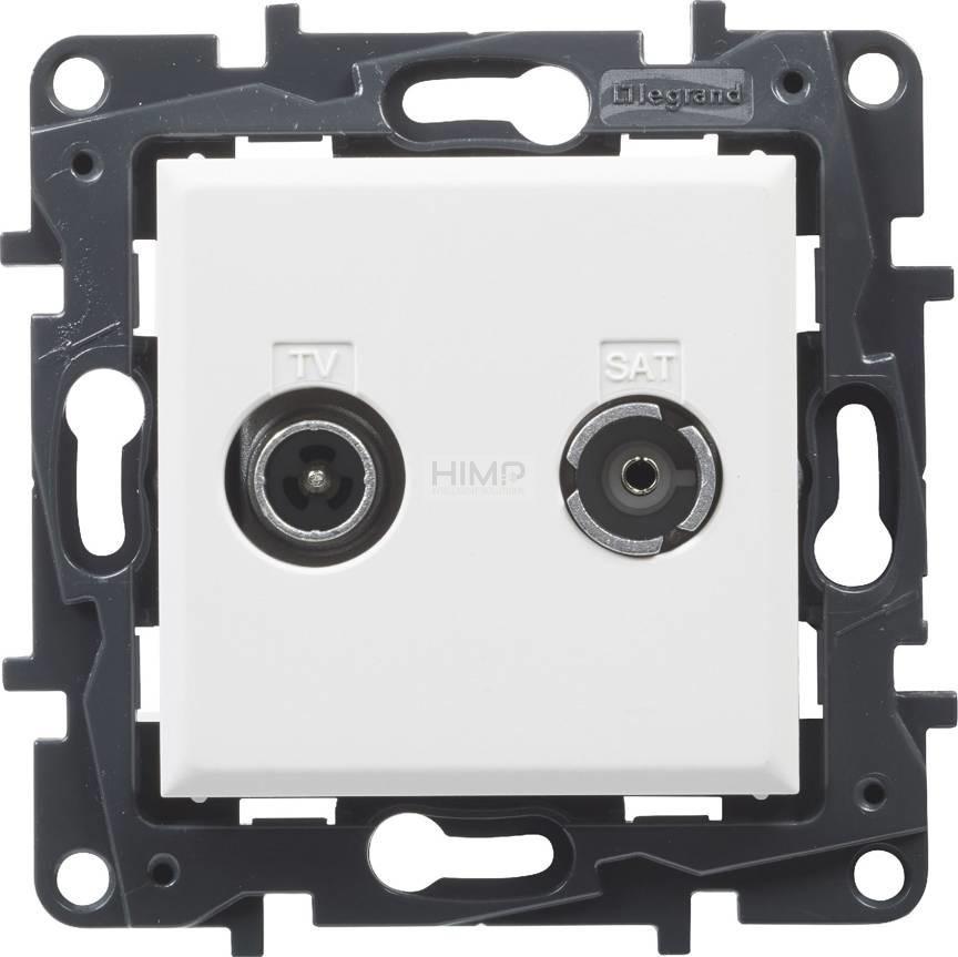 Legrand Anténna zásuvka Legrand Niloe Step 863178 TV-RD-SAT priechodná biela