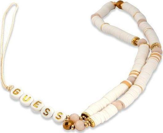 Guess Pútko na Telefón Heishi White Guess phone charm je štýlový, praktický a skvelý doplnok k vášmu púzdru na telefón. Môžete si ho zavesiť na zápästie, aby ste zabránili náhodnému pádu telefónu.