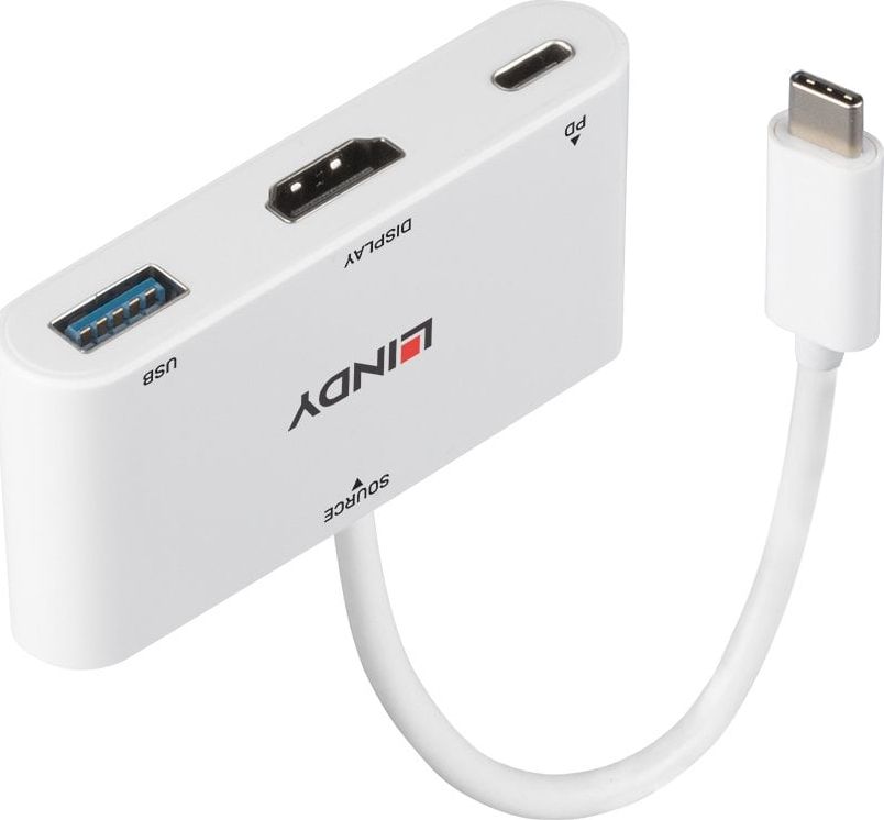 USB 3.2 Gen 1 Multiport-Hub, USB-C Stecker > USB-A + USB-C Buchs + HDMI-Buchs, USB-Hub