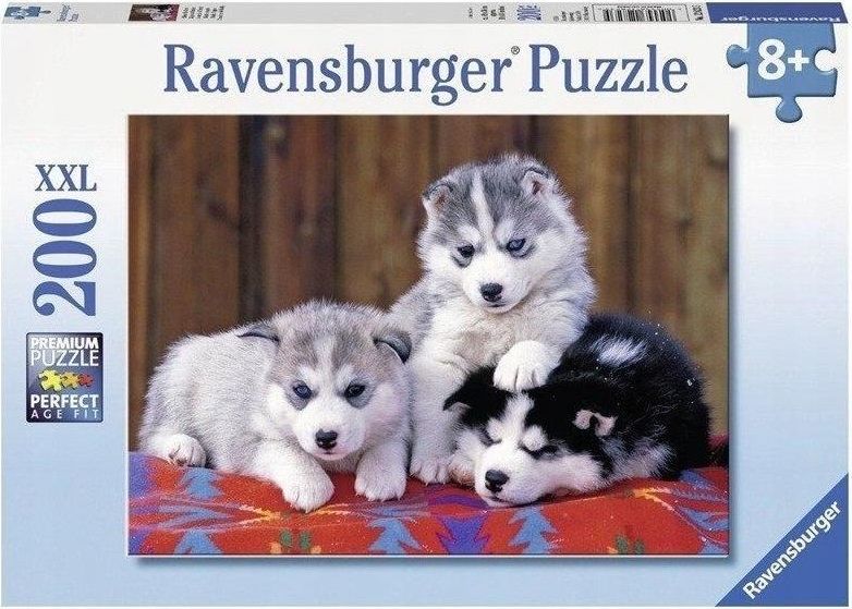 Ravensburger Puzzle 200 husky štěňat XXL