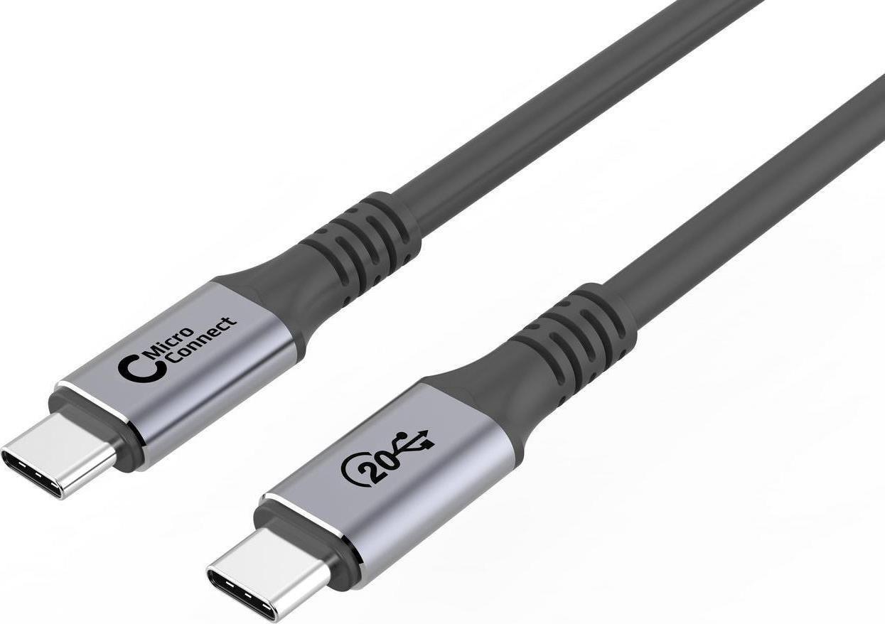 MicroConnect USB kabel USB-C – USB-C 3 m černo-stříbrný (USB3.2CC3)