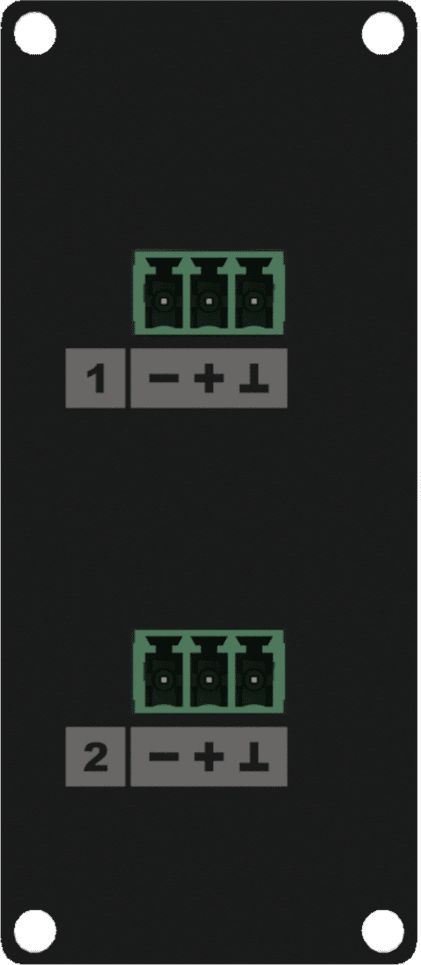 Caymon Caymon Casy138/BO Casy 1 Space s 2x 3-pinovým terminálem na 3-pinový terminál BLACK