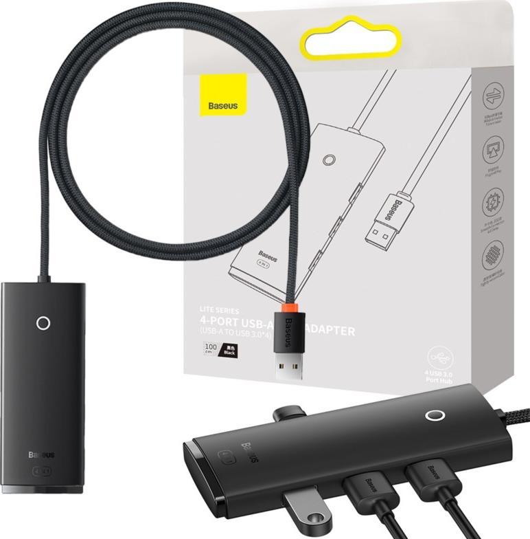 Baseus Lite Series USB HUB 1x USB-C + 4x USB-A 3.0 (WKQX030101)