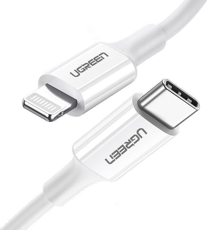 Ugreen USB-C - Lightning kabel 0,25 m Bílý (6957303867462)