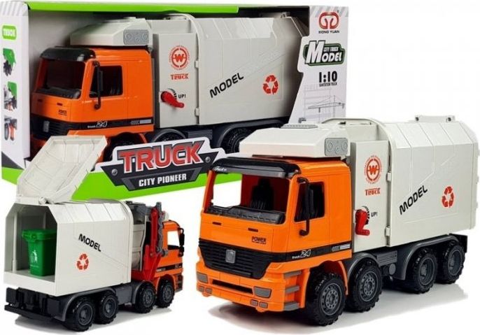 Auto popelářské auto LEANToys s hnaným odpadkovým košem