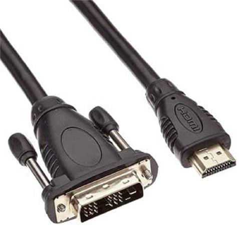 Kábel HDMI-DVI 2m, M / M tienený, pozlátené kontakty