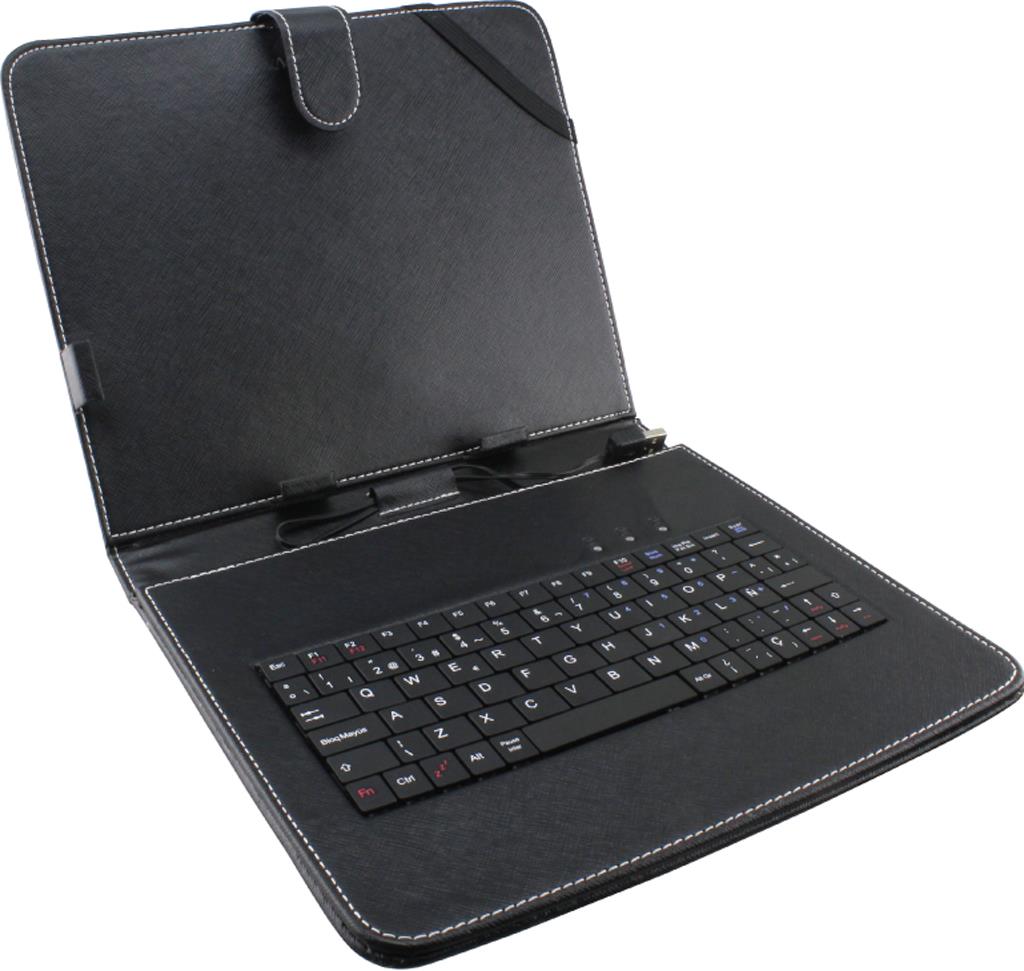 ESPERANZA EK124 - 5901299904176 Esperanza EK124 MADERA klávesnice+pouzdro pro tablet 9.7, USB, eko kůže, černé