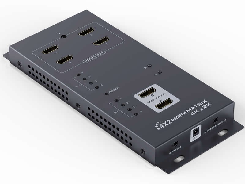 PremiumCord HDMI matrix switch 4:0 s audiem, 4Kx2K