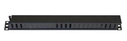 Eurocase panel na kabely  RGA-27 19  1U - 6 plastových úchytů