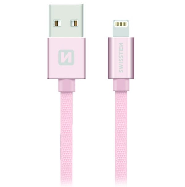 Swissten Kabel Textile Lightning 1,2 M P
