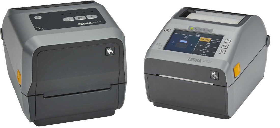 Tiskárna Zebra ZD621t , 12 dots/mm (300 dpi), disp., RTC, USB, USB Host, RS232, BT (BLE), Ethernet, grey