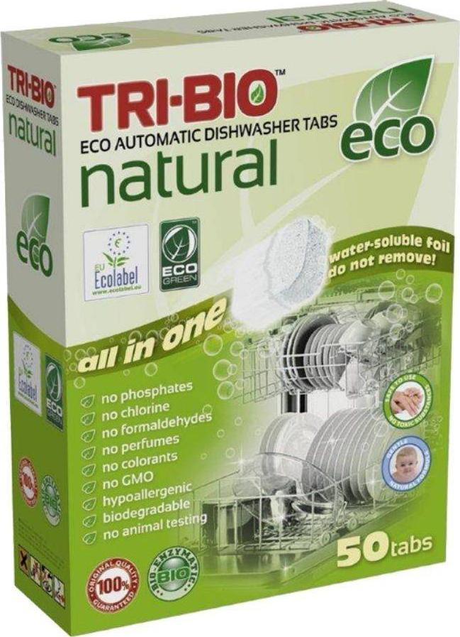 Tri-Bio TRI-BIO, Ekologické tablety do myčky vše v jednom, 50 ks.