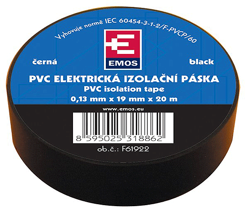Izolační páska PVC 19/20 černá F61922
