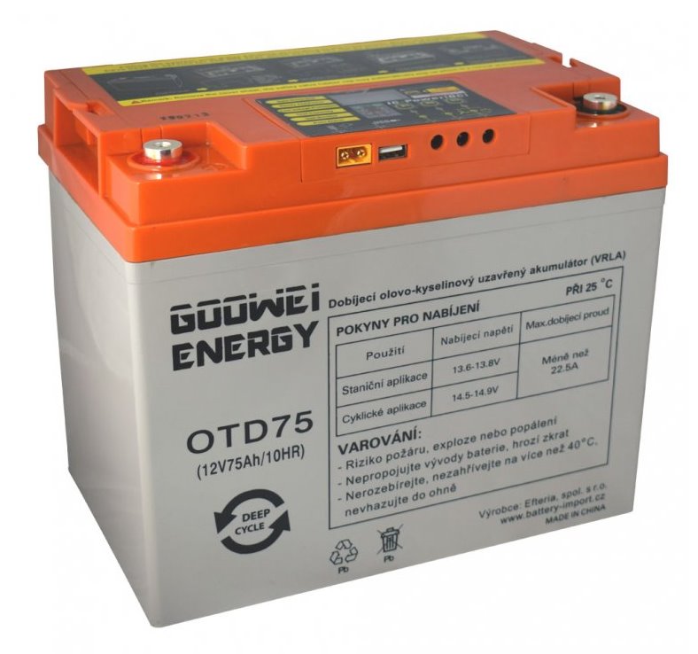 Goowei Energy 12V 75Ah OTD75