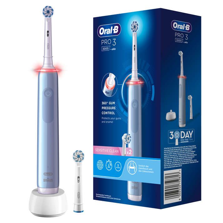 Oral-B Pro 3 3000 citlivá čistá modrá modrá