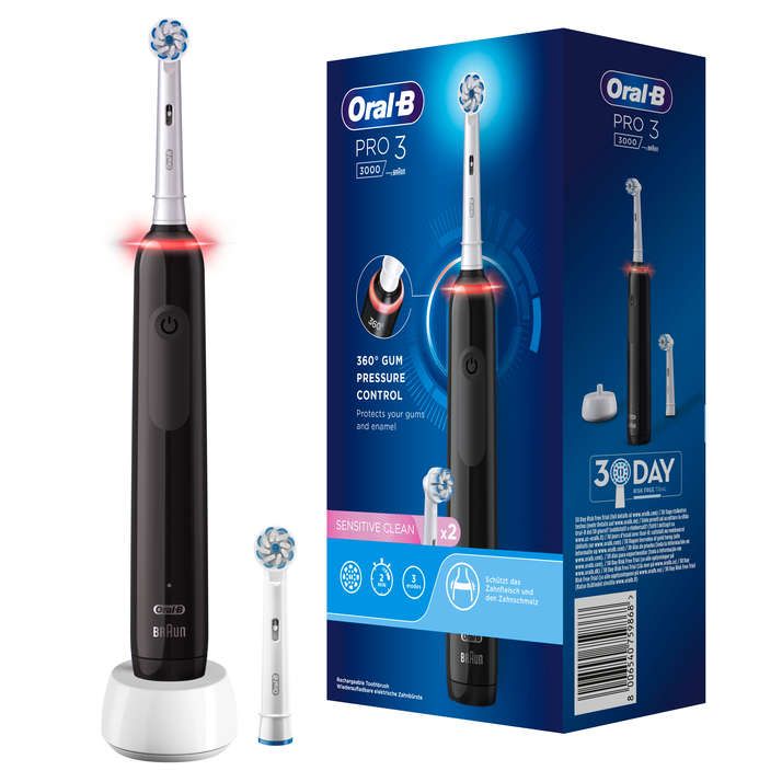 Oral-B PRO 3 3000 Sensitive Clean Black JAS22