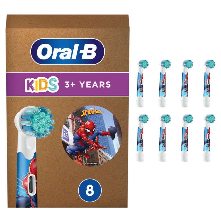 Oral-B Kids Spiderman 8er, Aufsteckbürste