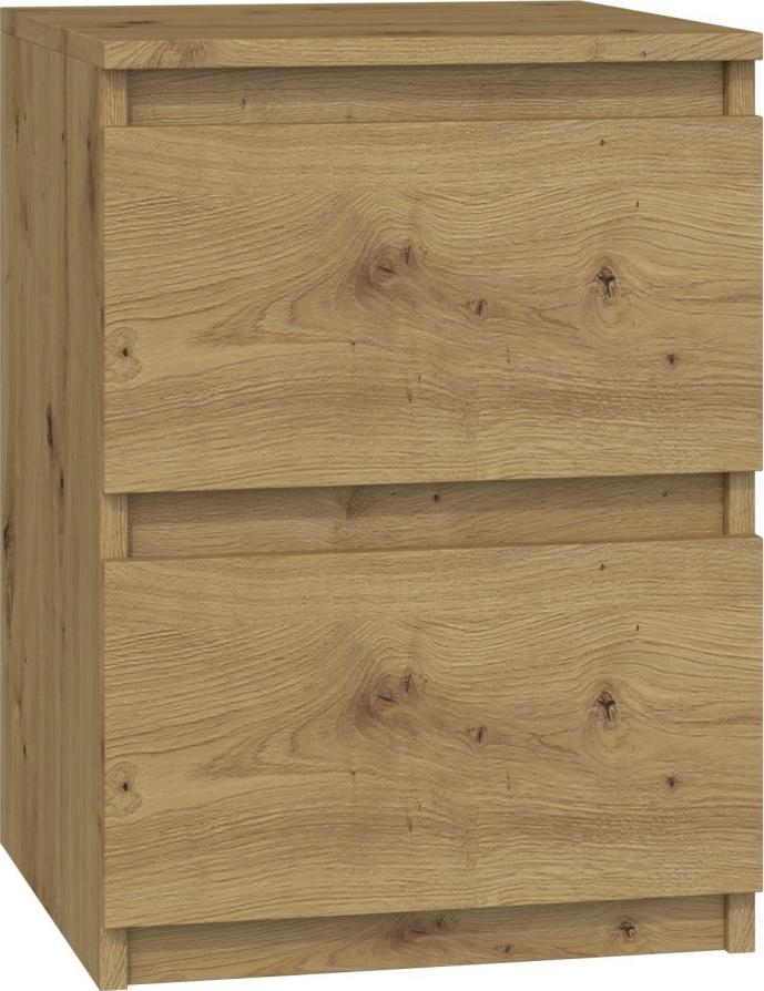Topeshop M2 MALWA NOČNÝ STOLIK S 2 ZÁSUVKAMI ARTISAN