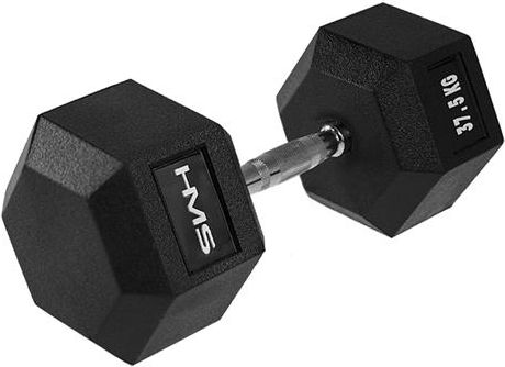 Pogumovaná činka HMS Hex Pro 1 x 37,5 kg
