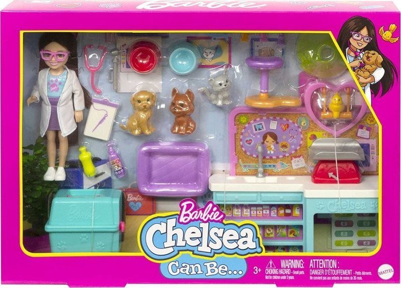 Veterinární sada pro panenky Barbie Chelsea HGT12