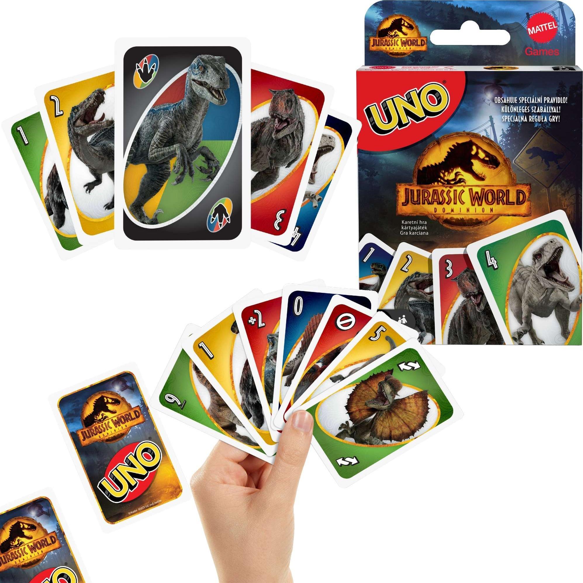 Mattel UNO Jurský svet 3 Karty