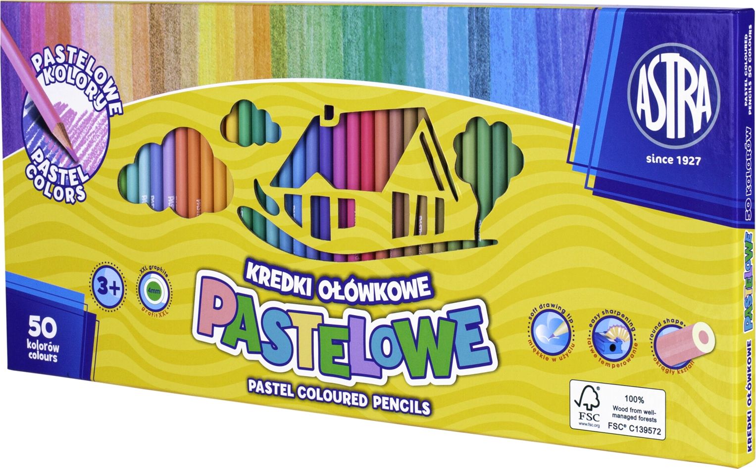 Astra pastelové pastelky kolem 50 barev astra