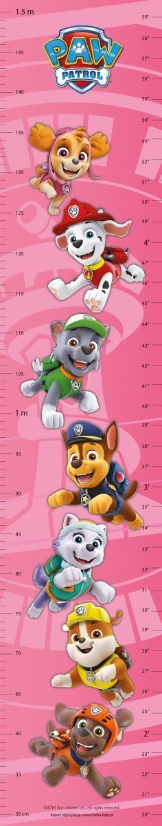 SRPP-009-PAW PATROL RŮŽOVÁ VÝŠKA MĚŘ